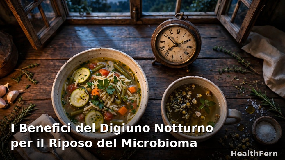 Finestra di digiuno notturno di 12 ore che permette il riposo e la rigenerazione del microbioma intestinale