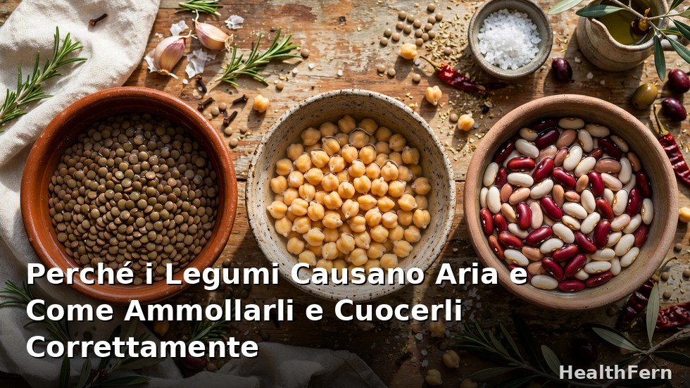 Come ammollare e cuocere correttamente i legumi per ridurre aria nella pancia e gonfiore addominale