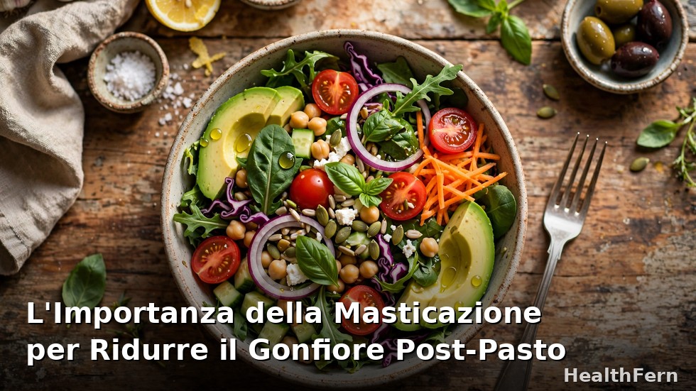 L'importanza della masticazione lenta e corretta per ridurre il gonfiore post-pasto e migliorare la digestione