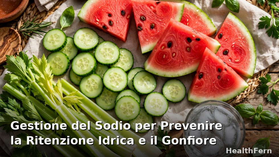Gestione del sodio alimentare per prevenire ritenzione idrica e gonfiore addominale