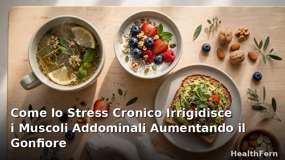 Come lo stress cronico irrigidisce i muscoli addominali aumentando il gonfiore e la tensione intestinale
