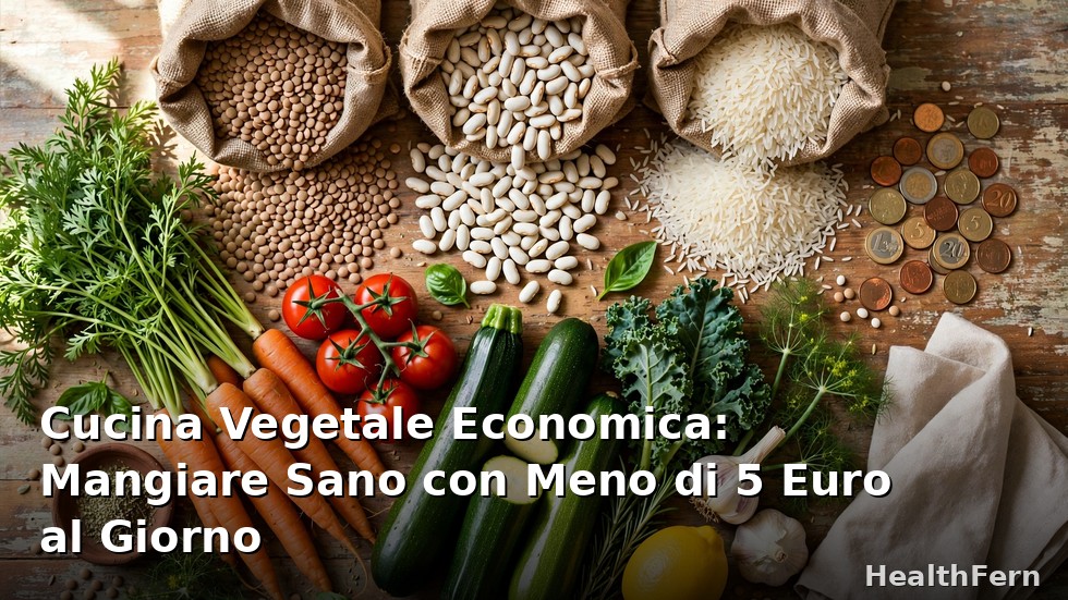Cucina vegetale economica con meno di cinque euro al giorno: spesa con legumi secchi, cereali sfusi e verdure di stagione