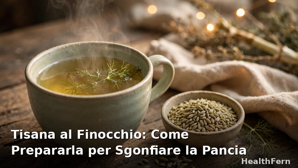 Tazza di tisana al finocchio con semi di finocchio