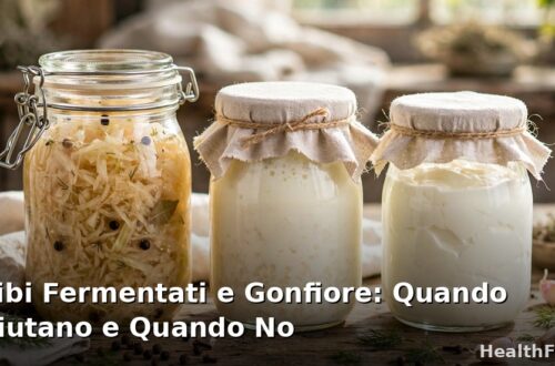 Barattoli di cibi fermentati: kefir, crauti e yogurt